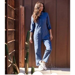 Outerknown Station Jumpsuit Blue